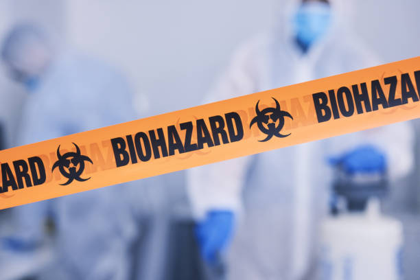 Professional Biohazard Cleanup technician working in Syosset, NY